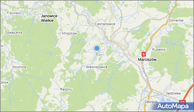 mapa Pod Zegarem, Pod Zegarem na mapie Targeo